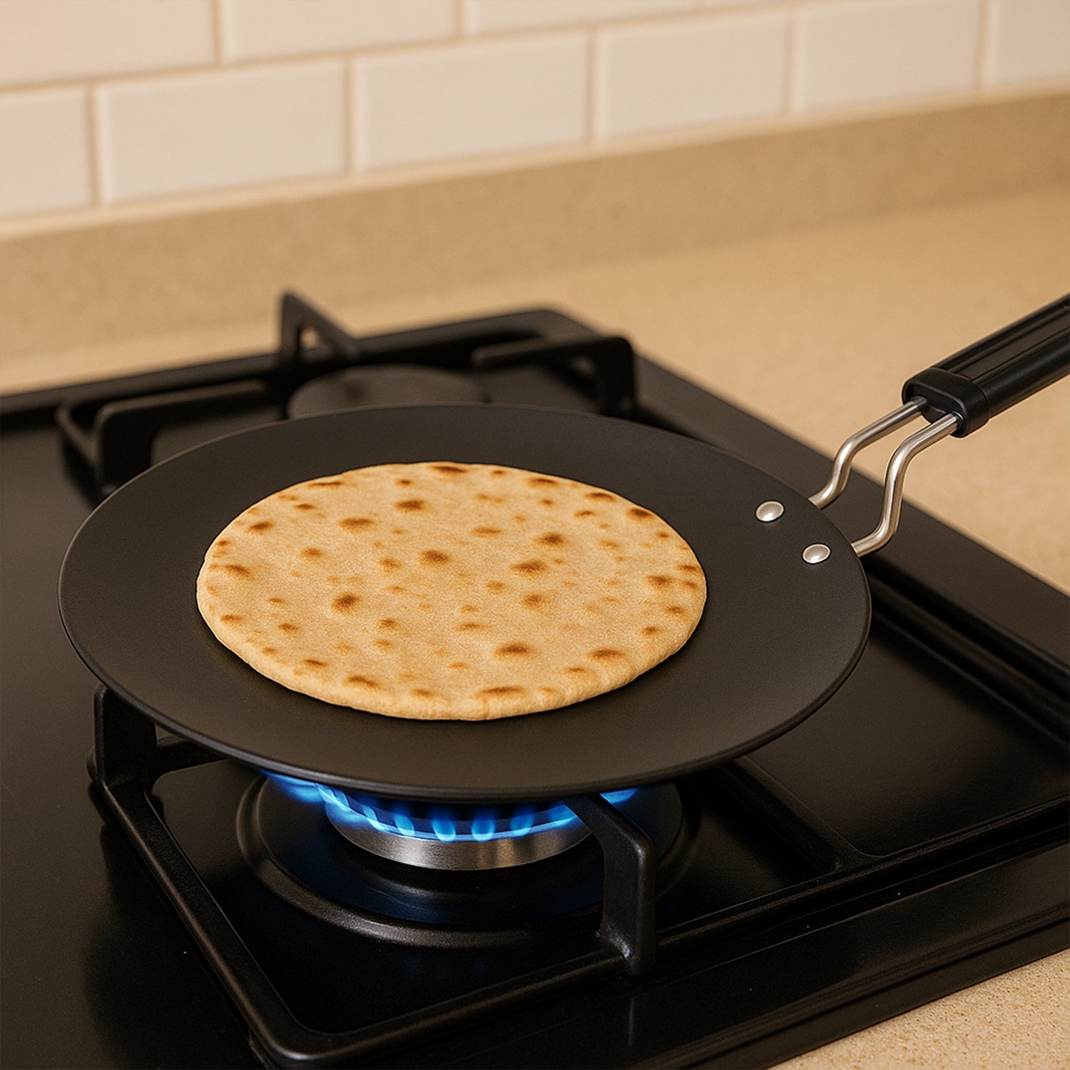 Premium Non-Stick Flat Roti Tawa with Heat-Resistant Handle (10 Inch / 1 Pc) Premium Non-Stick Flat Roti Tawa with Heat-Resistant Handle (10 Inch / 1 Pc)